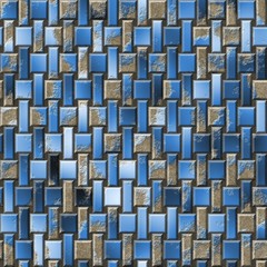 Blue seamless metal plate texture