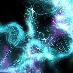 Blue bright plasma abstract