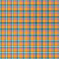 Orange, green seamless tartan cloth pattern