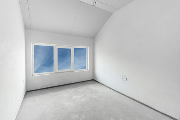 Empty unfinished interior  (includes clipping path)