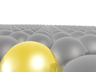 Obraz premium Yellow and grey spheres
