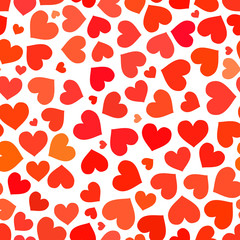 Fototapeta na wymiar Red heart on a white background seamless pattern for Valentines