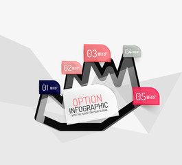 Modern abstract business geometric infographics