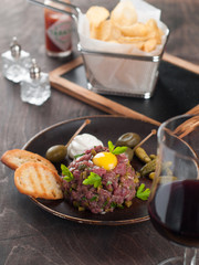 Fresh beef tartare