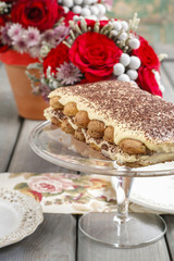Valentines day party: tiramisu cake
