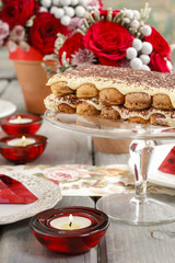 Valentines day party: tiramisu cake