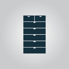 Drawer icon, sign and button