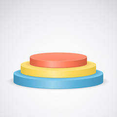 Vector color podium