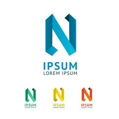 Vector. Letter N logo