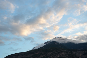Fototapeta premium sky and mountains – sunset