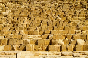 Abwaschbare Fototapete Ägypten Pyramid stone blocks