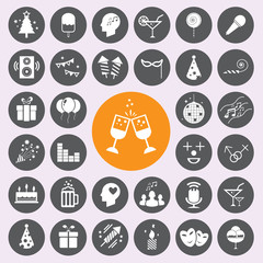 Party Icons set.vector/eps10.