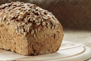 Rye bread with sunflower seeds