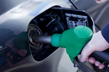  filling up the  car with fuel at petrol station