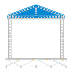 vector flat style sectional precast concert metal stage roof