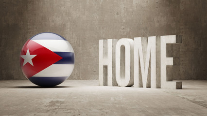 Naklejka premium Cuba. Home Concept.