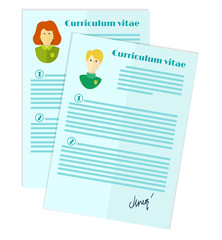 choice of candidate for the job, curriculum vitae stack