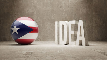 Naklejka premium Puerto Rico. Idea Concept.