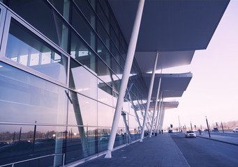 modern airport terminal,industrial architecture