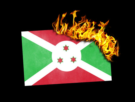 Flag burning - Burundi