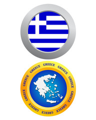 Obraz premium button as a symbol of Greece