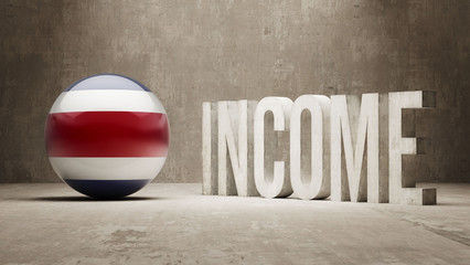 Naklejka premium Costa Rica. Income Concept.