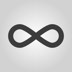 The infinity icon. Infinity symbol. Flat