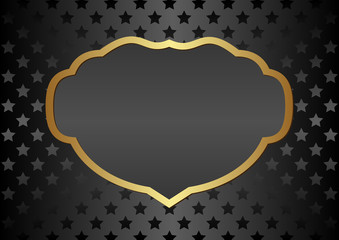 black background with golden frame