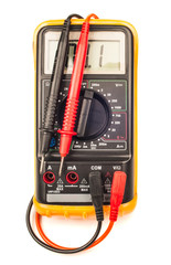 Digital multimeter isolated on white background
