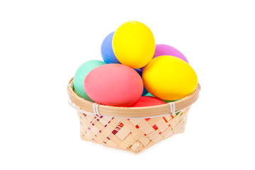Basket with Easter eggs