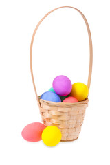 Basket with Easter eggs
