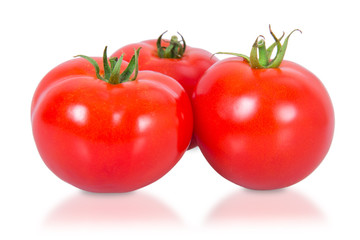 Three red tomatoes