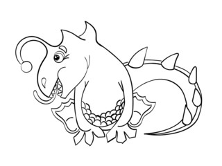 dragon without color