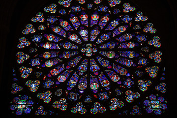 Paris, Notre Dame Cathedral. South transept rose window