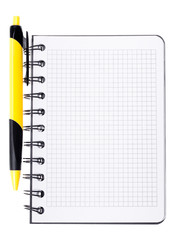 Yellow pen and notepad