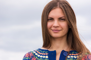 Young brunette woman