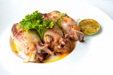 Stuffed Squid Dish