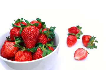 strawberry on white background