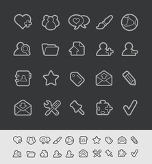 Web Icons // Black Line Series --- EPS 10+