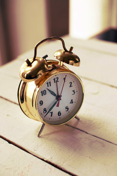 Old fashioned gorl watch on the wooden table