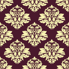 Damask style seamless arabesque pattern