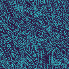 Abstract seamless floral wavy tangle background pattern.