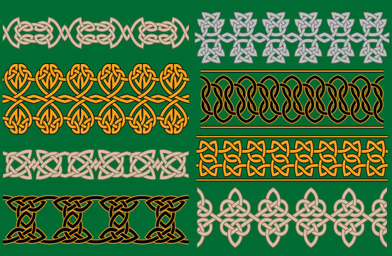 Celtic linear borders and ornaments