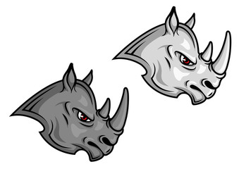 Cartoon rhino mascots