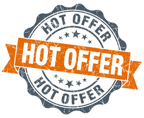 Obraz premium hot offer vintage orange seal isolated on white