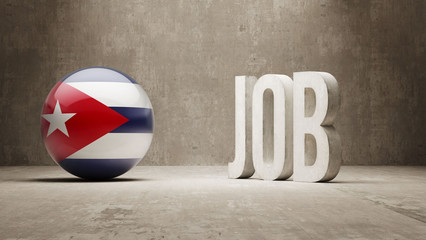 Naklejka premium Cuba. Job Concept.