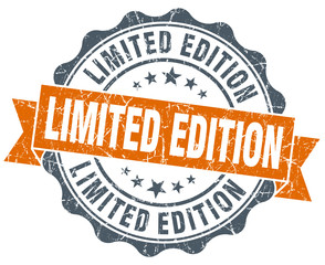 Obraz premium limited edition vintage orange seal isolated on white