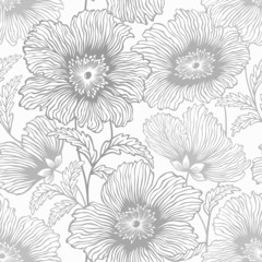 Obrazy na Plexi  bezszwowe monochromatyczne kwiatowy wzór
