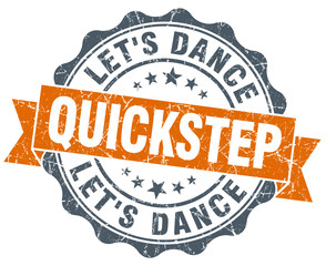 quickstep vintage orange seal isolated on white