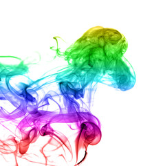 Abstract multicolored smoke